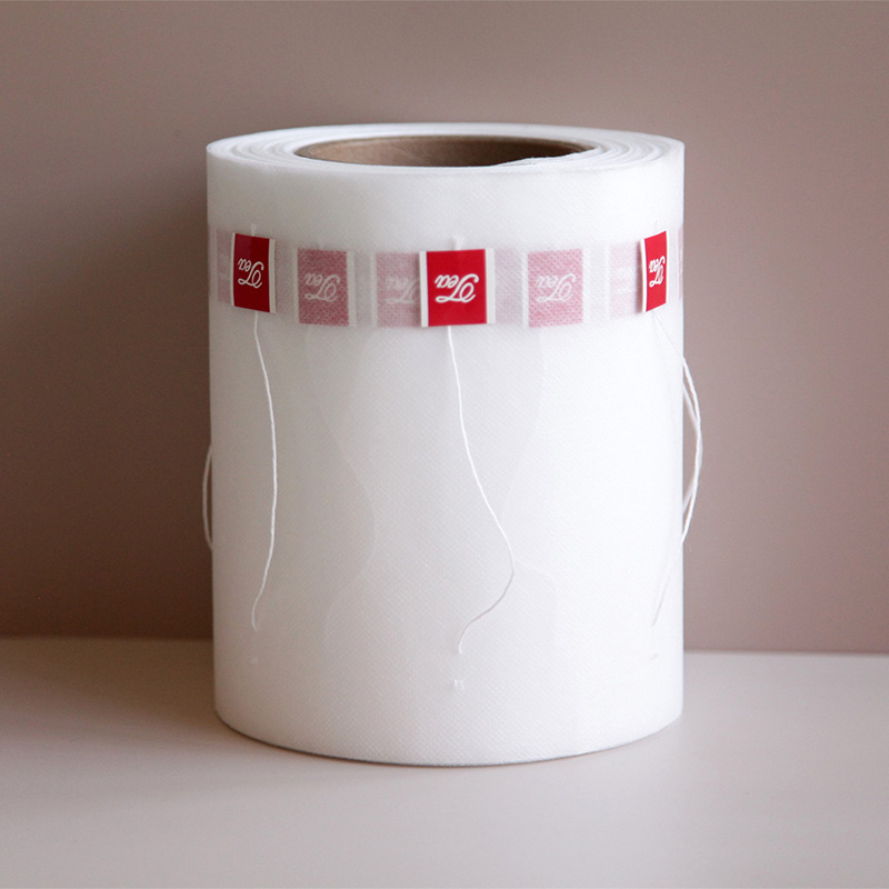 Food Grade Non woven fabric roll with label/tag For Tea Bag & Coffee bag